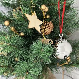 Alabanza Enterprises Adorno Colgante Clásico Art Deco de Metal con Forma de Campana para Árbol de Navidad, Hecho a Máquina, Acabado Plateado, Alta Calidad - Product Image 5