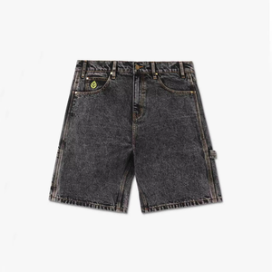 Wholesale Customized Embroidery <b>Patch</b> <b>Men</b> Zipper Fly Loose Fit 100% Cotton Denim Pants Baggy Jorts Skate Jeans <b>Shorts</b> - Product Image 1