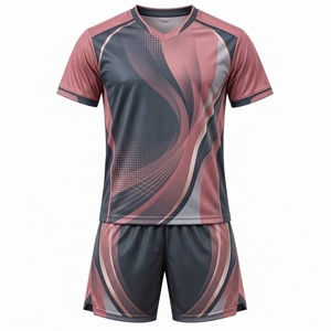 Camisetas de voleibol de alta calidad con pantalones cortos a juego, diseñadas para una libertad de movimiento, tacto suave y personalizadas. - Product Image 1