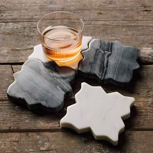 Posavasos de mármol, juego de posavasos de mármol, juego de posavasos de piedra, posavasos para bebidas, posavasos para té, posavasos para café, posavasos redondos de mármol - Product Image 2