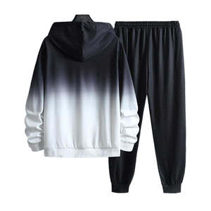 Premium Ombre Tracksuit Set <b>Men's</b> Gradient Hoodie Sweatpants 2 Piece <b>Pullover</b> Sweatsuit Drawstring Casual Streetwear Wholesale - Product Image 3