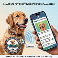 Vente en gros d'étiquettes de clés NFC en PVC personnalisées pour animaux de compagnie, étiquettes d'identification intelligentes pour animaux de compagnie, anti-perte, pour chiens et chats, logo personnalisé pour les articles pour animaux de compagnie