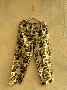 Conjunto de Pijama Floral para Mujer, Manga Larga, Cuello Camisero, Largo Completo, Tela de Algodón Estampada, Suave, Informal, para Otoño - Product Image 2