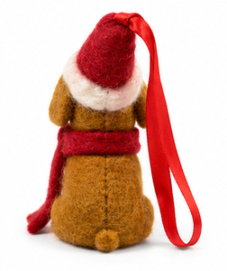 El Mejor Adorno Navideño Colgante de Fieltro de Lana Hecho a Mano de Himalaya, con Forma de Cachorro, Sostenible y Ecológico - Product Image 2