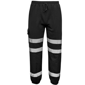 Pantalon de travail réfléchissant haute visibilité pour homme, noir, cargo, jogger, pantalon de sécurité multi-poches, vêtements de travail de construction, pantalon de survêtement - Product Image 2