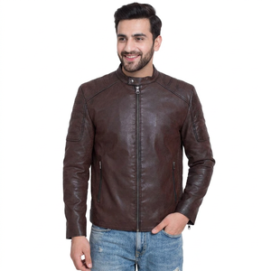 High Quality Heavyweight Stand Collar Street Wear Leather <b>Jacket</b> Unique Style <b>Winter</b> <b>Jacket</b> Wholesale <b>jacket</b> for men - Product Image 1