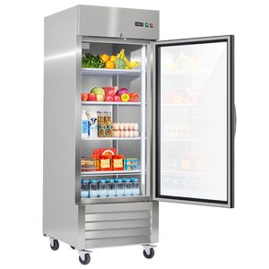 Frigorifero Commerciale per Cucina, Larghezza 29.02, Verticale con Sbrinamento Automatico, Porta Singola in Vetro, 21.5 Cu.ft - Product Image 1