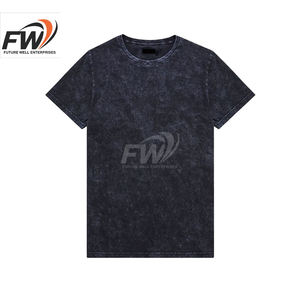 T-shirt délavé à l'acide pour homme, style streetwear hip-hop, coupe ajustée, prix fournisseur - Product Image 1