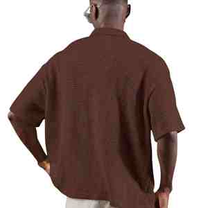 Nueva Tendencia de Moda, Camisa Casual Antiarrugas de Manga Corta para Hombre, 100% Algodón Tejido, Bordado Frontal, Color Personalizado - Product Image 2