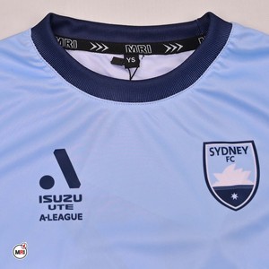 Sydney FC Kids Soccer Uniform Short Sleeve Crew Neck Moisture Wicking Polyester <b>Athletic</b> Fit All Seasons Print Sublimation Sets - Product Image 6