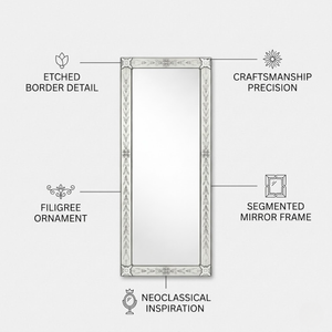 Luxury Baroque Venetian Wall <b>Mirror</b> Vintage Antique | Decorative Accent <b>Mirror</b> for Living Room Hallway Home Interior Decor - Product Image 5