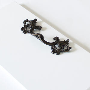 Poignée de meuble en alliage de zinc bronze antique, motif festonné, style européen vintage, pour tiroirs de cuisine et salle de bain - Product Image 6