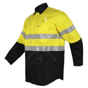 Men's Fire FR <b>Shirts</b> 100% Cotton High Quality Men's Long Sleeve FR Mechanic <b>Shirt</b> Snaps Button 100% Cotton Fire Resistant - Product Image 2