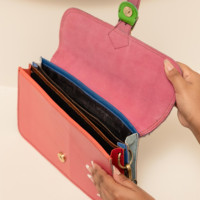 Tas kulit bulu daur ulang gaya Barat Multi Warna tas selempang bahu buatan tangan tas bulu untuk penggunaan Wanita