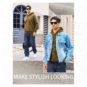 Sudadera con Capucha Oversize de Algodón 100% para Hombre, Estilo Urbano Vintage, Bordada, Lisa, Lavada, Personalizada para Invierno, OEM, con Serigrafía - Product Image 4