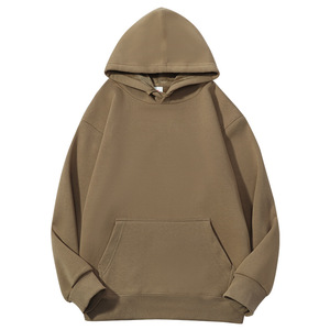 Sudadera con Capucha Extra Grande para Hombre, Color Sólido, Algodón French Terry, Estilo Casual para Otoño, Diseño con Bolsillos, Corte Regular en las Mangas - Product Image 1