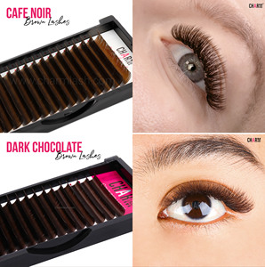 อุปกรณ์ต่อขนตาปลอม Charmlash ขายส่ง ถาดขนตาสีน้ำตาล ขนตาปลอมธรรมชาติ - Product Image 5