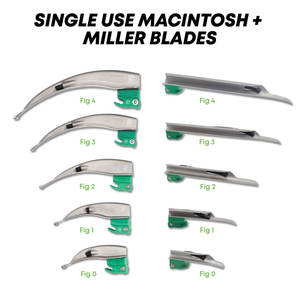 Juego de 12 Laringoscopios de Fibra Óptica con Hojas Macintosh y Miller, 2 Mangos Reutilizables, Kit de Intubación Profesional de Grado Médico - Product Image 4