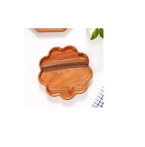 Plateau de service en bois massif fait à la main, plateau de petit-déjeuner avec poignées latérales pour café, thé, collations, décoration de table à manger - Product Image 6