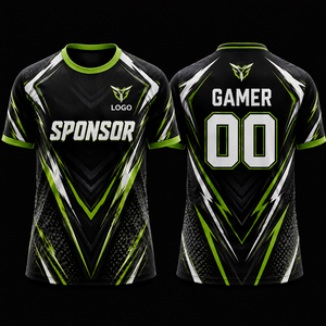 Camiseta Deportiva para eSports, Negra, Roja y Blanca, Sublimada, Unisex, de Secado Rápido, Cuello Redondo, para Gamers - Product Image 6