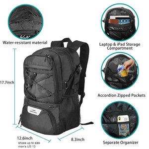 Sacs de voyage d'extérieur en gros, sacs à dos de randonnée et d'alpinisme, sacs à dos de sport décontractés, imperméables, antivol, en nylon, unisexe, grande capacité - Product Image 5