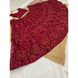 Latest Designer Evening Dresses Beautiful Lehenga Choli with <b>Glitter</b> Dori Work - Product Image 6