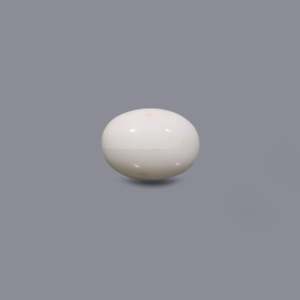 Natural White Coral Oval Cabochon 10 Carat Loose Gemstone Certified Wholesale - Product Image 1