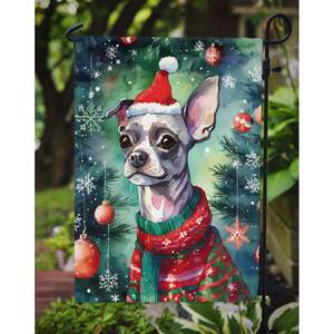 Bandera de jardín de Navidad con cresta china, bandera decorativa Multicolor para patio, obra de arte para patio para pequeñas camas de flores de jardín - Product Image 3