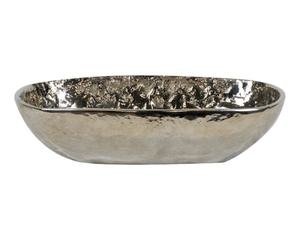 Grands bols de service de fruits martelés, en métal et en argent plaqué or, pour mélanger les salades, centres de mariage et cuisine - Product Image 1