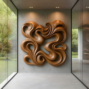 Escultura de Pared de Madera Hecha a Mano, Estilo Art Deco Único, Tallada, Decoración de Aniversario, Arte para Colgar en la Pared, para el Hogar, Diwali y Festividades - Product Image 5