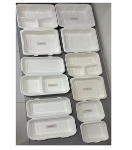 Contenedor Desechable de Lujo de la Mejor Calidad, Biodegradable, de Bagazo de Caña de Azúcar, para Almuerzo en Restaurantes, Tipo Concha (13 x 6), para Llevar, Gratis - Product Image 6