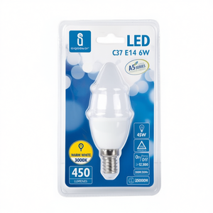 Bombilla LED A5 C37 de Ahorro de Energía, 6W, E14, 3000K - Product Image 2