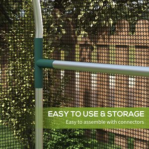 Rete di Protezione per Piante 4x4 in Acciaio Zincato Nero con Porta a Cerniera, Tenda da Giardino - Product Image 5