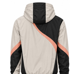 Windbreaker <b>Jacket</b> for <b>Men</b> Water Resistant <b>Lightweight</b> Outdoor Sports Full Zip Hooded Activewear Custom OEM ODM OEM Manufacturer - Product Image 4