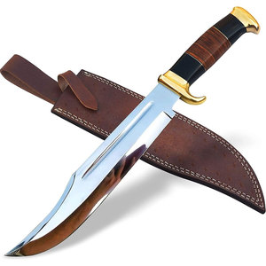 Couteau Bowie, grand couteau utilitaire pour la chasse et le camping en plein air, avec construction en acier inoxydable, poignée confortable - Product Image 1