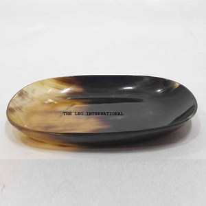 Natural <b>Black</b> and Brown Horn Plated Geometric Serving Tray Horn Handmade Decorative Storage Tray Dishes & <b>Plates</b> - Product Image 1