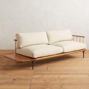 Sillón de Madera de Teca Sólida Estilo Mediados de Siglo con Reposapiés y Cojín Profundo para un Espacio de Vida Relajado - Product Image 2