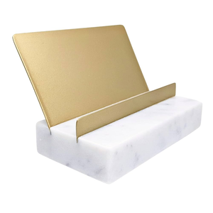 Porta Tarjetas de Visita de Mármol al por Mayor, Porta Tarjetas Rectangulares de Mármol Blanco Natural para Uso en Hoteles/Restaurantes - Product Image 3