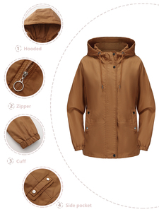 Customized Waterproof Windbreaker <b>Jackets</b> Women Outdoor Hiking Rain <b>Zipper</b> <b>Jacket</b> Ladies Streetwear Rain Wind Breaker <b>Jacket</b> - Product Image 2
