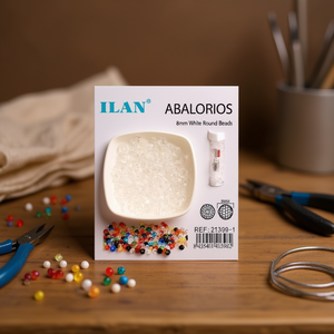 Perline Rotonde Bianche ILAN da 8mm per Creazione di Gioielli - Product Image 3