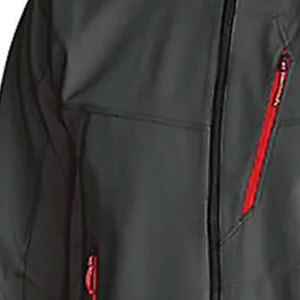 Men's Gray <b>Soft</b> <b>Shell</b> <b>Hooded</b> <b>Jacket</b> With Zip Fly Wind Resistant Pockets Regular Fit Outdoor Wear - Product Image 4