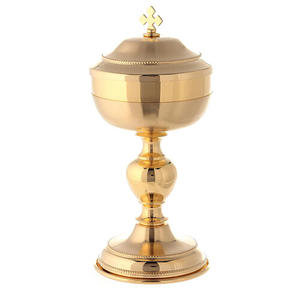 Calice tendance en laiton gravé, fait main, de haute qualité, pour la liturgie, également idéal comme cadeau - Product Image 3