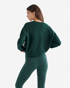 Sweat-shirts pour femmes de haute qualité, manches longues, col rond, côtelés, style décontracté d'hiver, épaules tombantes - Collection pour femmes du fabricant - Product Image 4