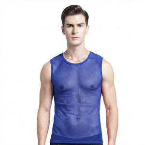 Camiseta de tirantes de malla personalizada al por mayor para hombre, de alta calidad, sin mangas, de secado rápido, transpirable, para gimnasio, baloncesto y entrenamiento. - Product Image 4