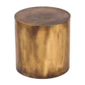 Tabouret en métal doré moderne, design contemporain, meuble d'appoint fait main pour salon et appartement, pouf, tabourets - Product Image 4