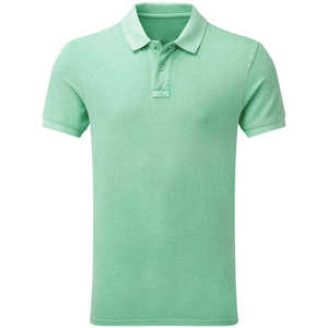 เสื้อโปโลผู้ชายสีพื้น ผ้าฝ้าย 100% คุณภาพสูง สำหรับธุรกิจกอล์ฟ พร้อมปักโลโก้ตามสั่ง - Product Image 1