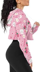 Sudaderas con Capucha Personalizadas de Moda para Mujer, Hechas a Medida, Sublimadas, de Alta Calidad, Transpirables, para Uso Casual - Product Image 2