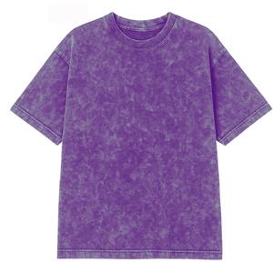 T-shirt en coton lavé surdimensionné pour homme, manches courtes, col rond, couleur unie, jersey décontracté - Product Image 4