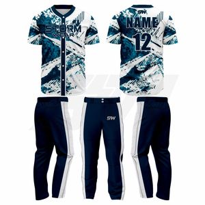 Uniforme de Béisbol Personalizado, Transpirable, Corto, de Poliéster, Cómodo, Sublimado, OEM ODM, para Equipos - Product Image 3
