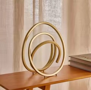 Elegant Finish Metal Sculpture <b>Decorative</b> Showpiece Figurine Home Living Room Office <b>Table</b> <b>Decor</b> Interior Accent - Product Image 1